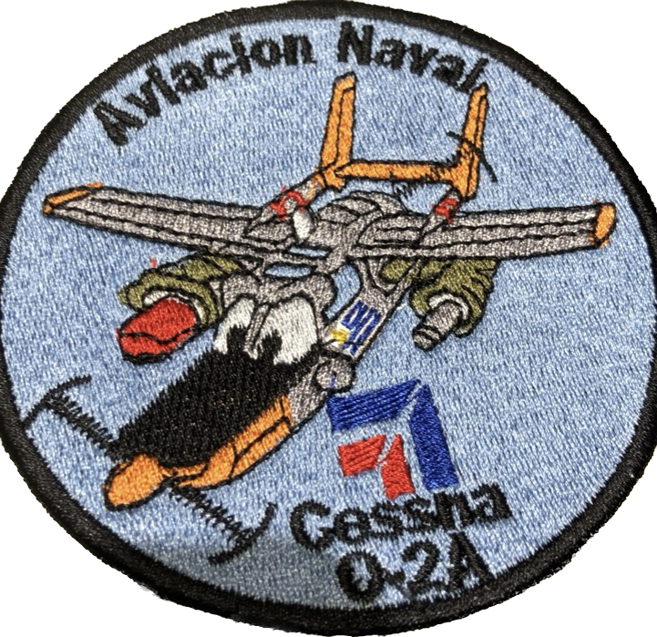 image of a patch used by crews of the Cessna O-2A in the Uruguayan Naval Aviation