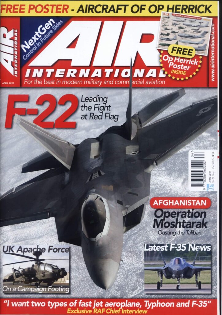 Air International magazine (UK/USA). April 2010. Where the feature "Pucará Uruguayan Drug Buster" was published.