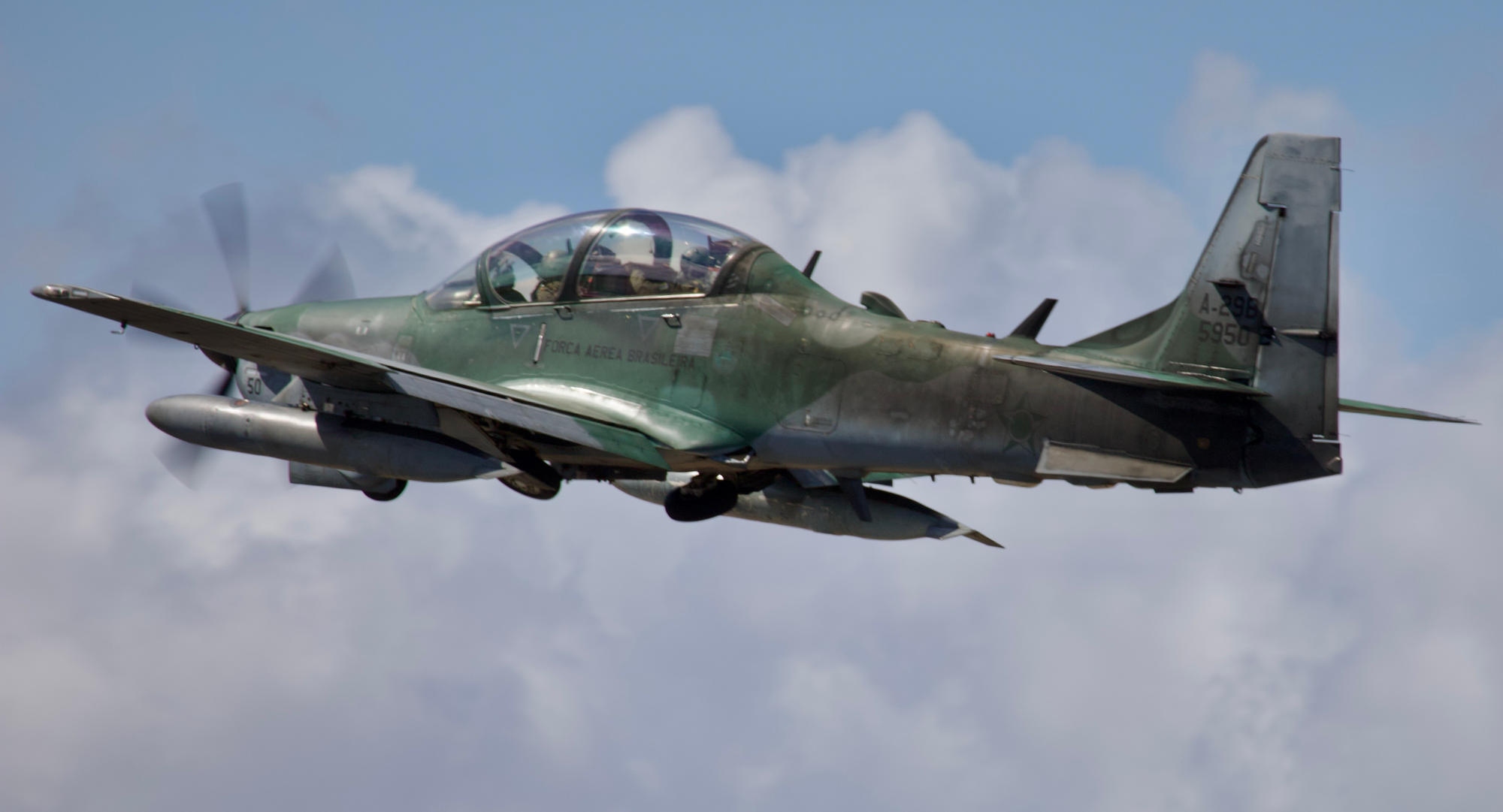 FAB Embraer model EMB-314, known Worldwide as the A-29 Super Tucano.