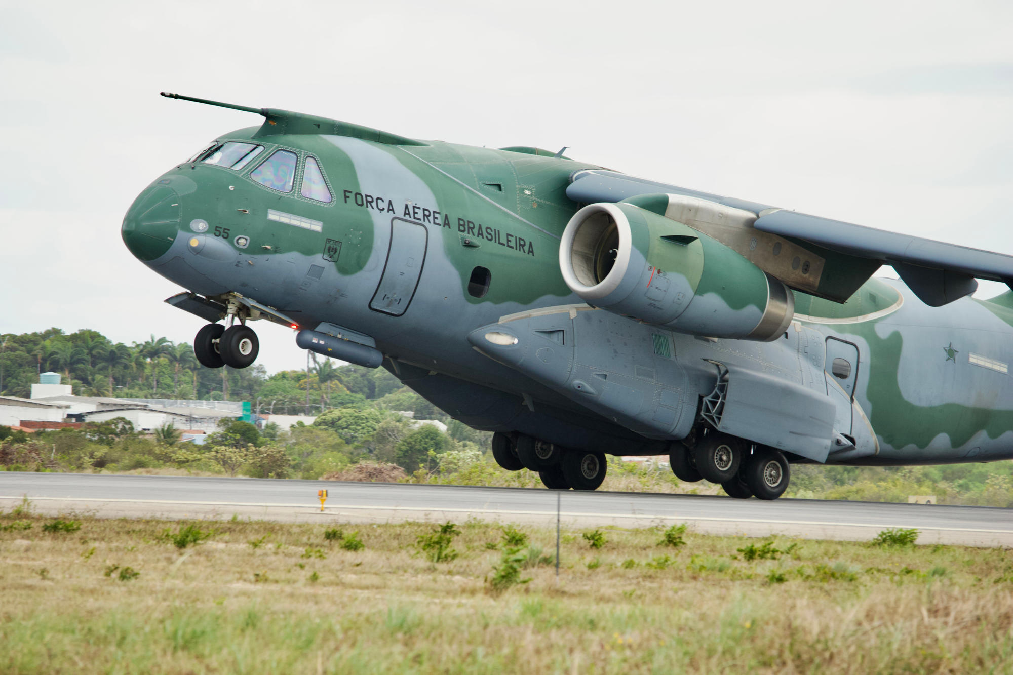 KC-390 was observed operating with an Israeli built Rafael Litening XR targeting and navigation pod.