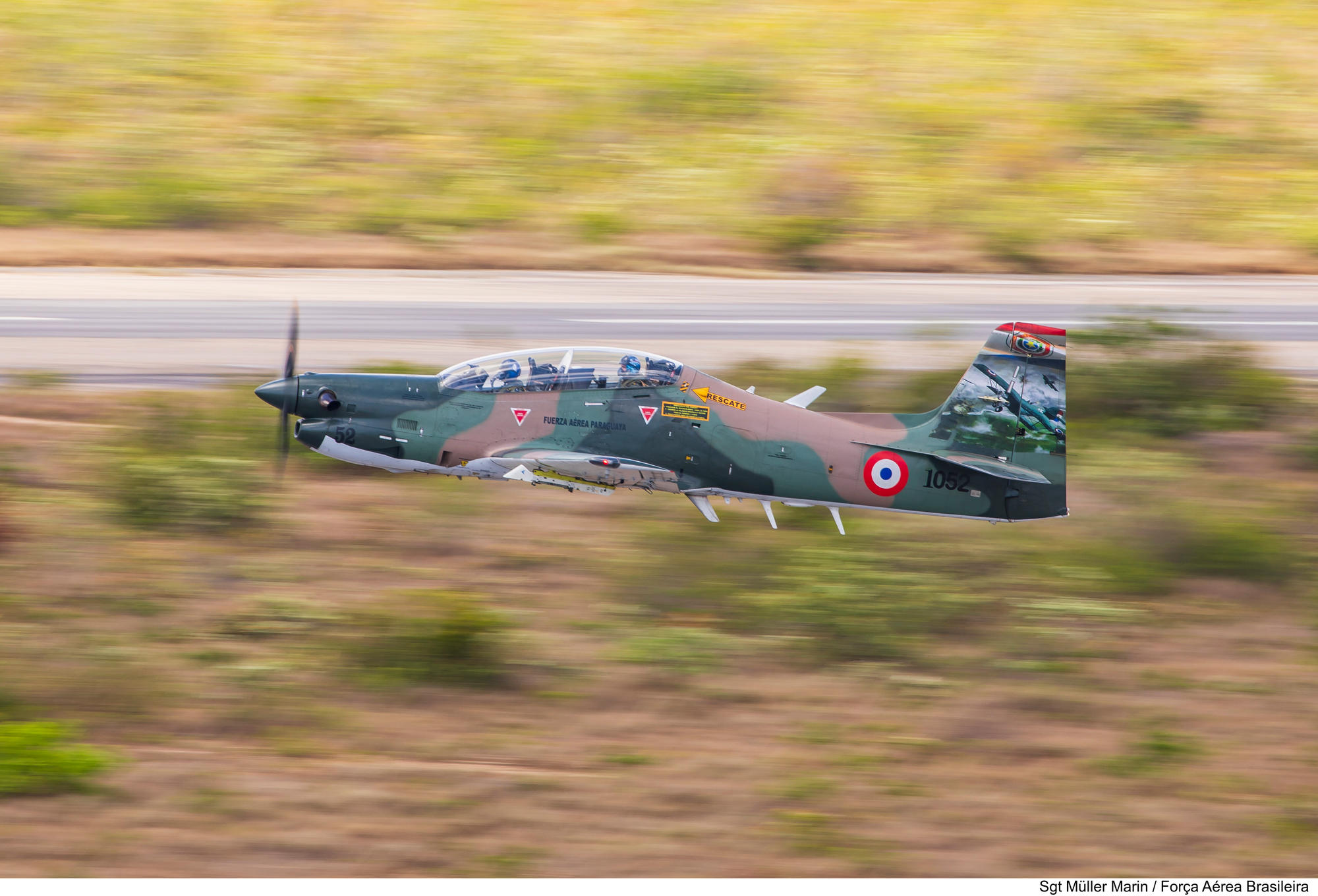 Before the Super Tucano..there was the Tucano! Here a Paraguayan Air Force T-27 from the 3.º Escuadrón de Caza (3rd. Fighter Squadron) launches for a sortie during CRUZEX 2024.